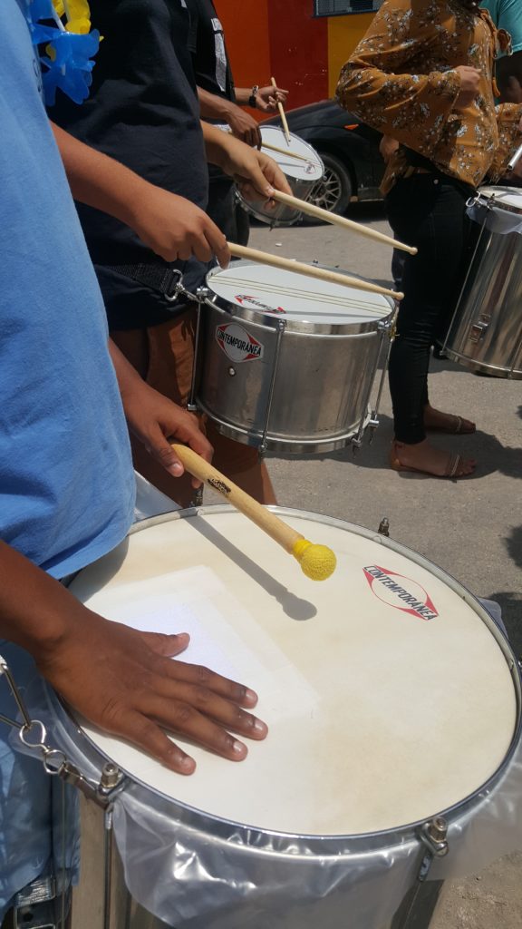 Bateria no Carna-Autores 2018.  Foto: Márcia Duarte.