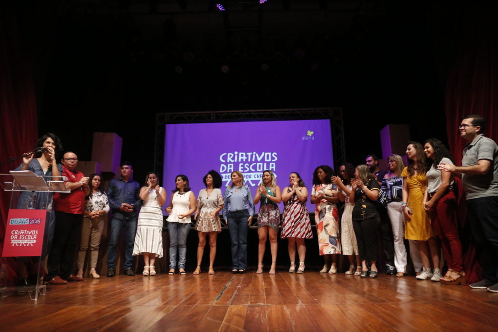 Homenagem aos educadores no Desafio Criativos da Escola 2018. Foto: Marina Cavalcante.