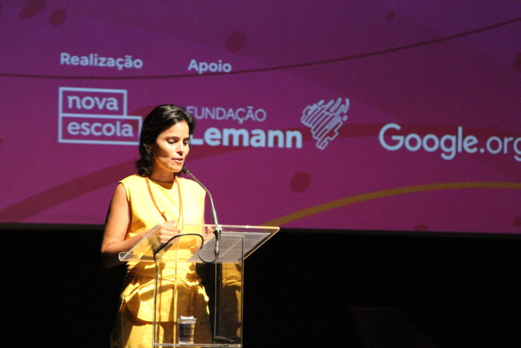 Ana Lucia Villela no evento "Planejamentos de Educação Infantil". Foto: Heloisa Fantini.